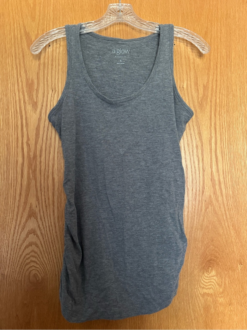 a:glow Maternity Women's Gray Tank Top